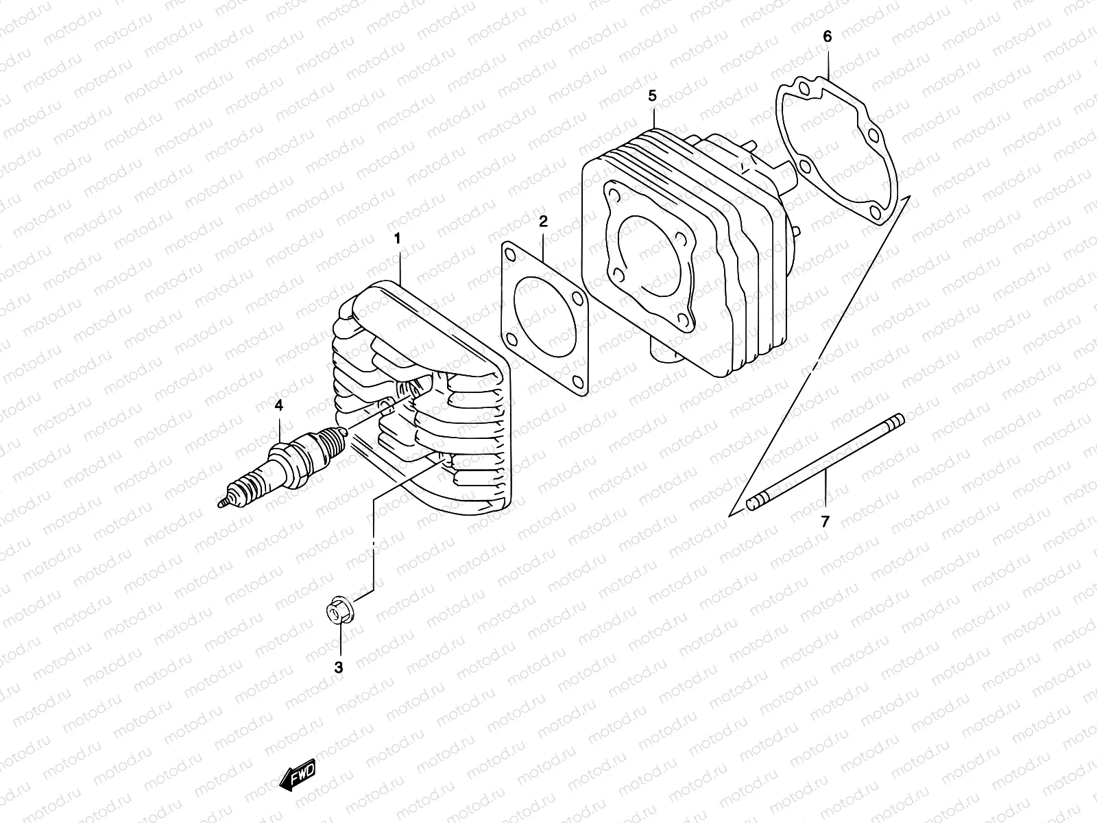 1B - CYLINDER (MODEL AY50 K1/K2)
