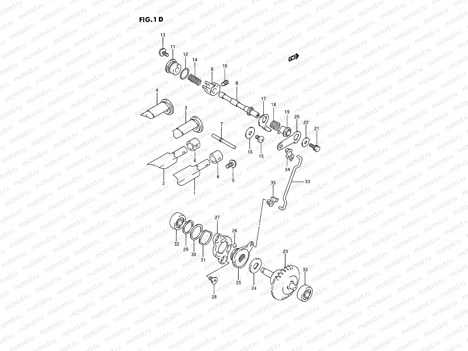 1D - EXHAUST VALVE (MODEL K/L/M/N/P/R/S)