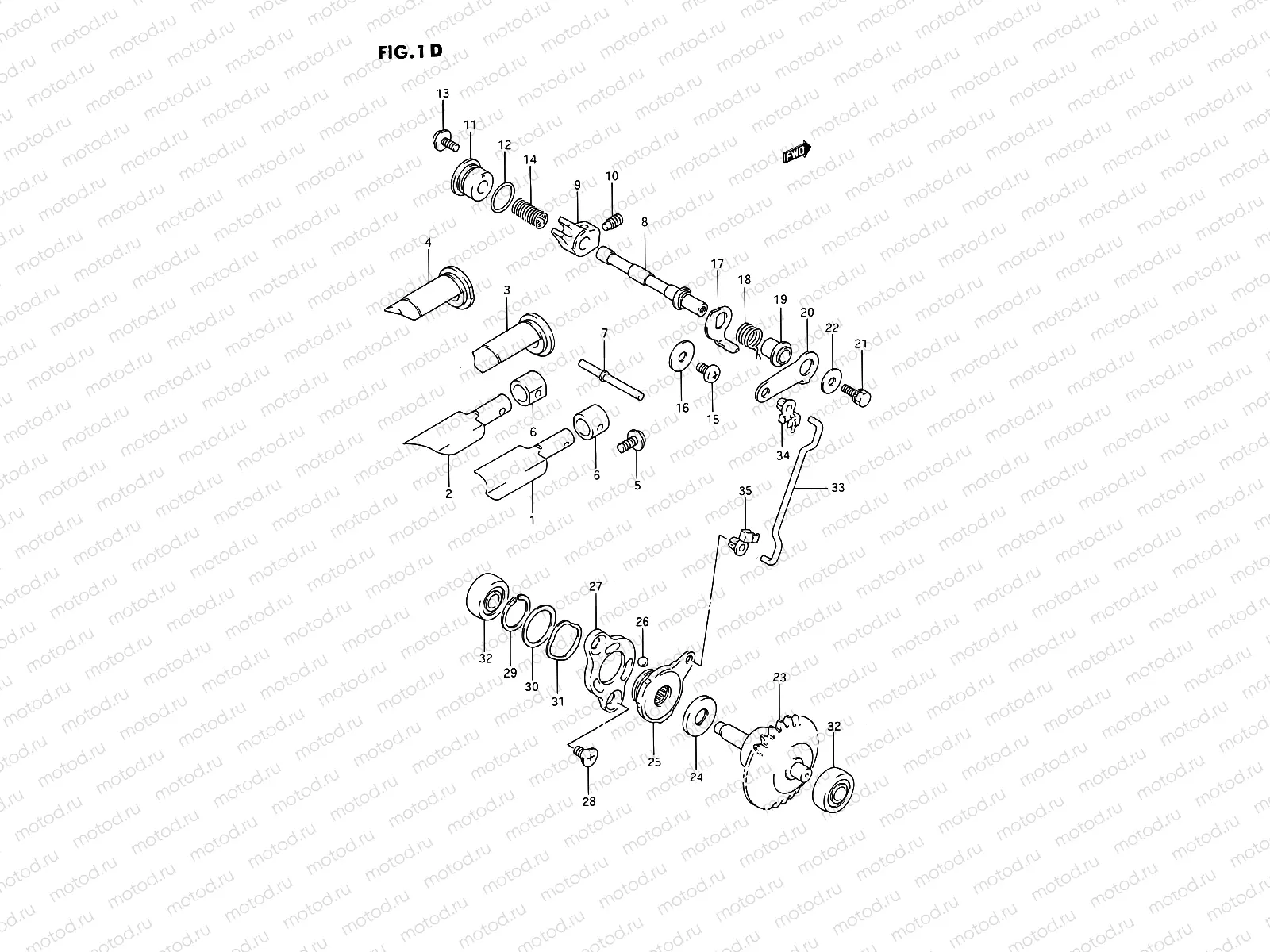 1D - EXHAUST VALVE (MODEL K/L/M/N/P/R/S)