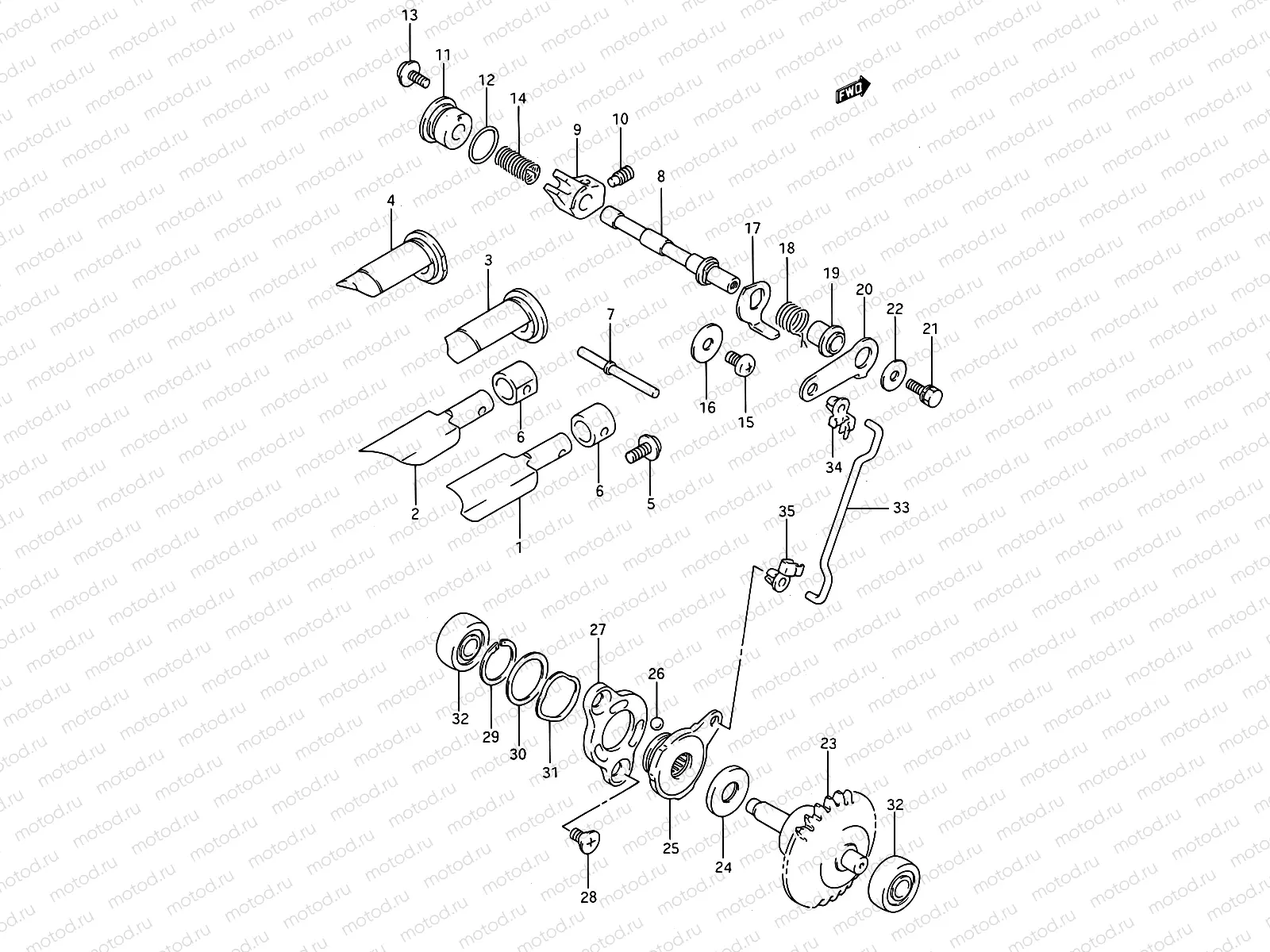 1D - EXHAUST VALVE (MODEL K/L/M/N/P/R/S)