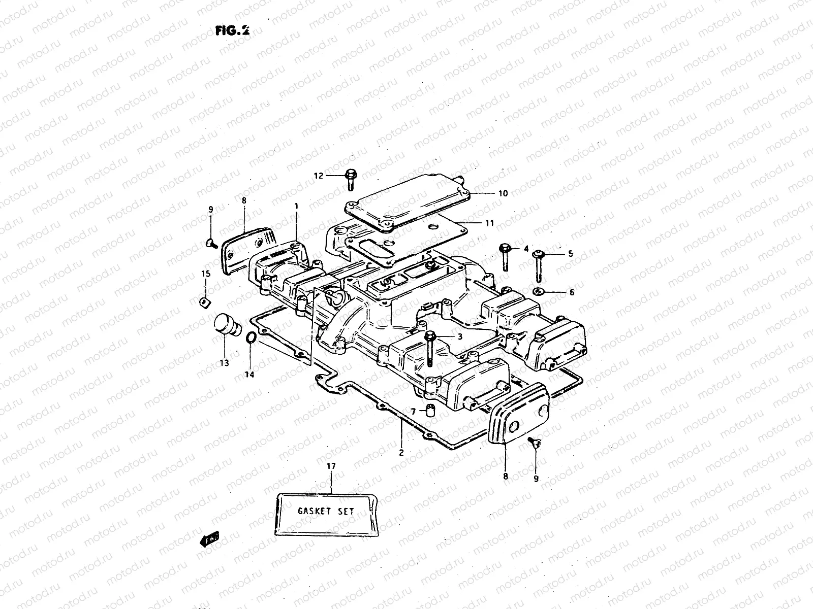 2 - CYLINDER HEAD COVER (E.NO.103622~)