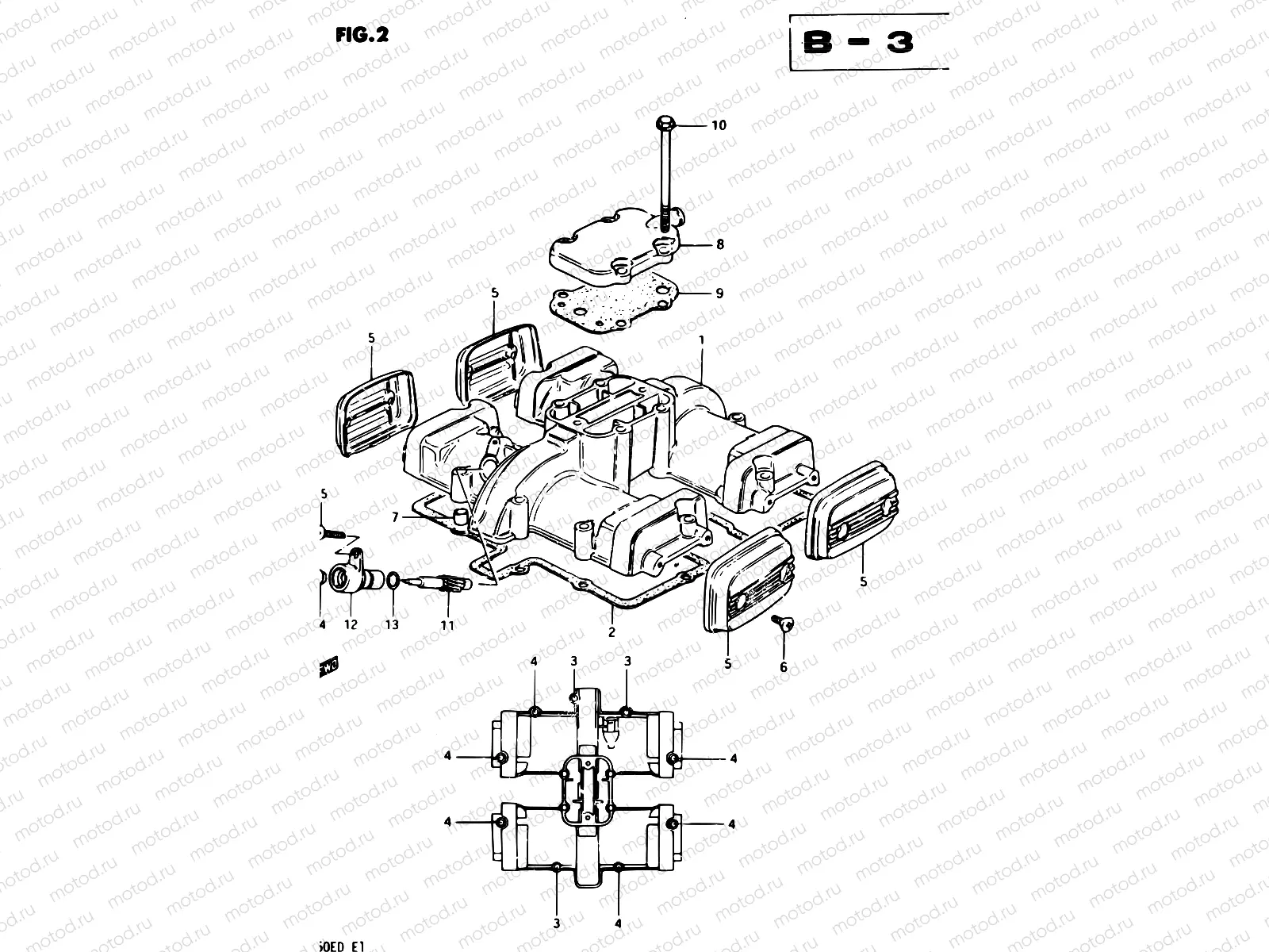 2 - CYLINDER HEAD COVER (MODEL D)