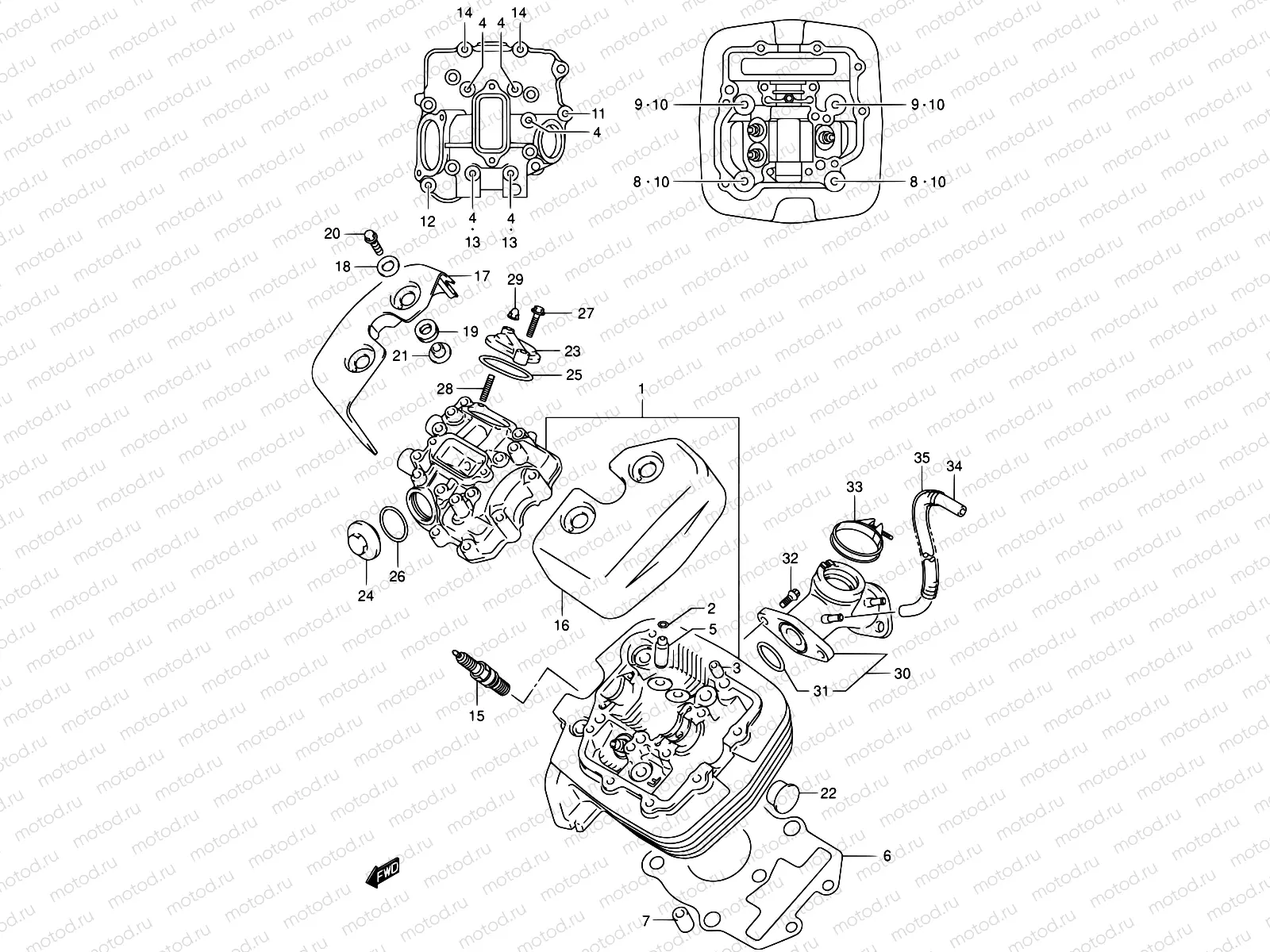 2 - CYLINDER HEAD (FRONT)
