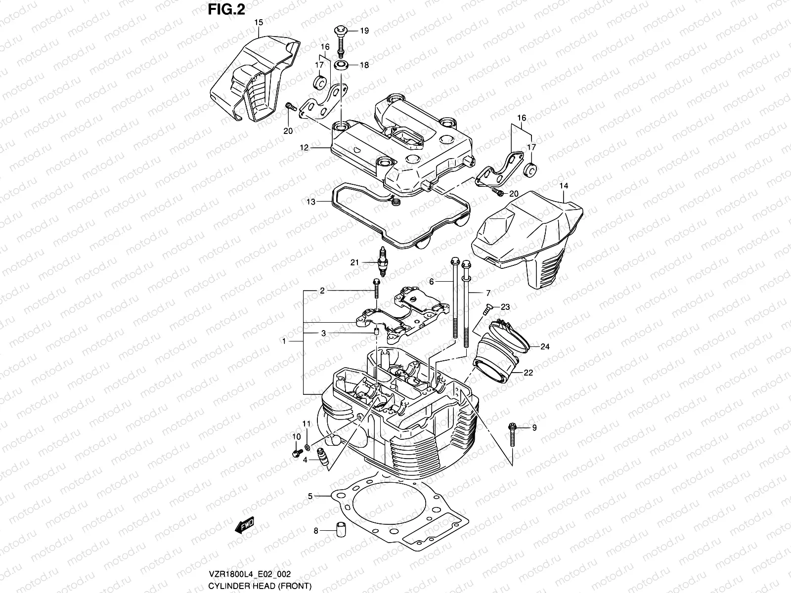 2 - CYLINDER HEAD (FRONT)