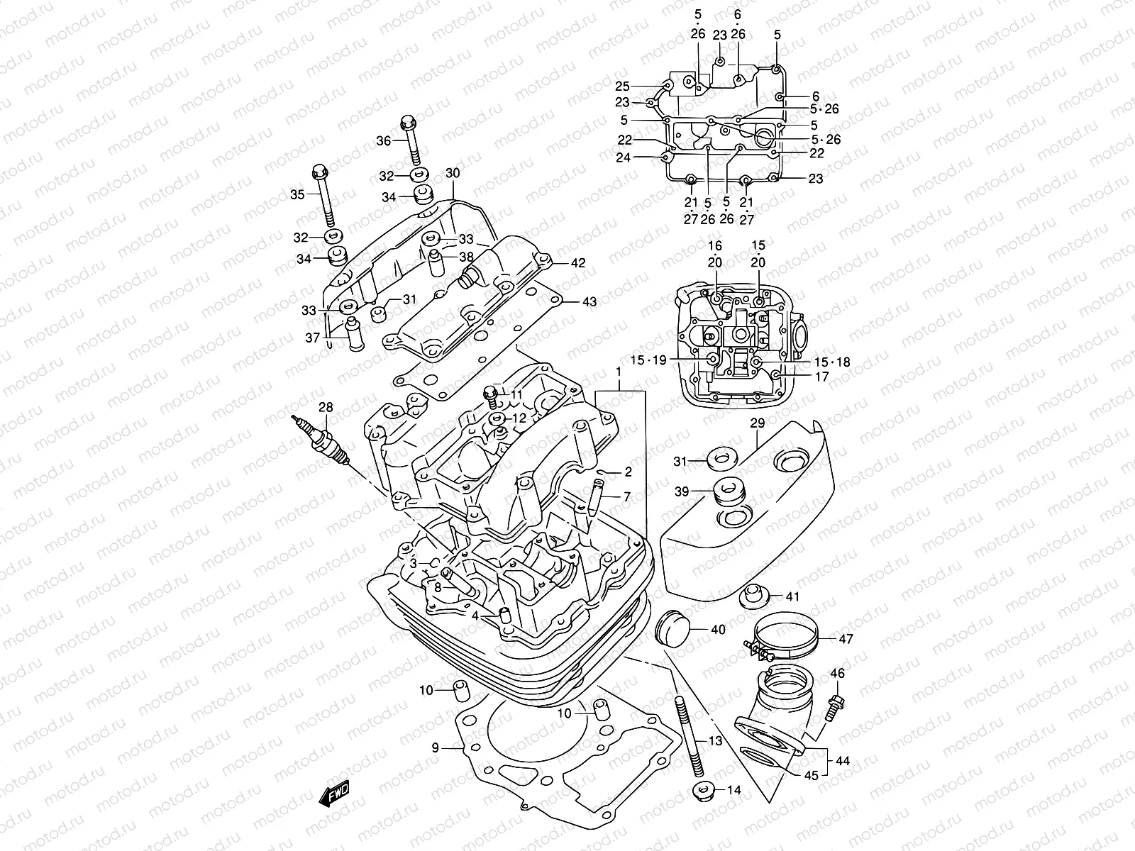 2 - CYLINDER HEAD (FRONT)