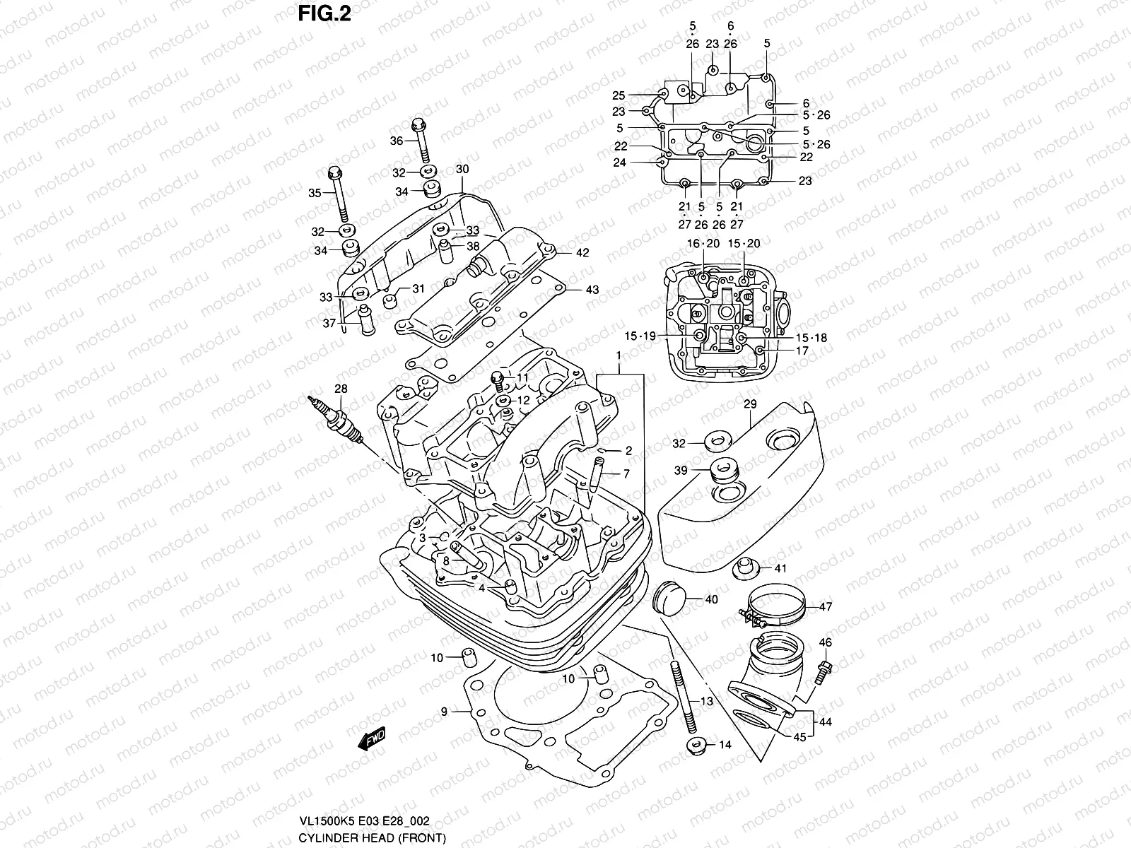 2 - CYLINDER HEAD (FRONT)