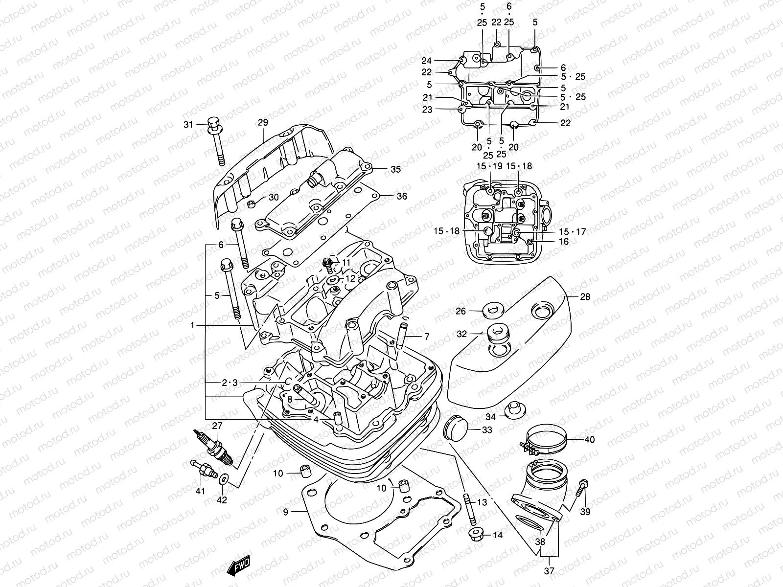 2 - CYLINDER HEAD (FRONT)