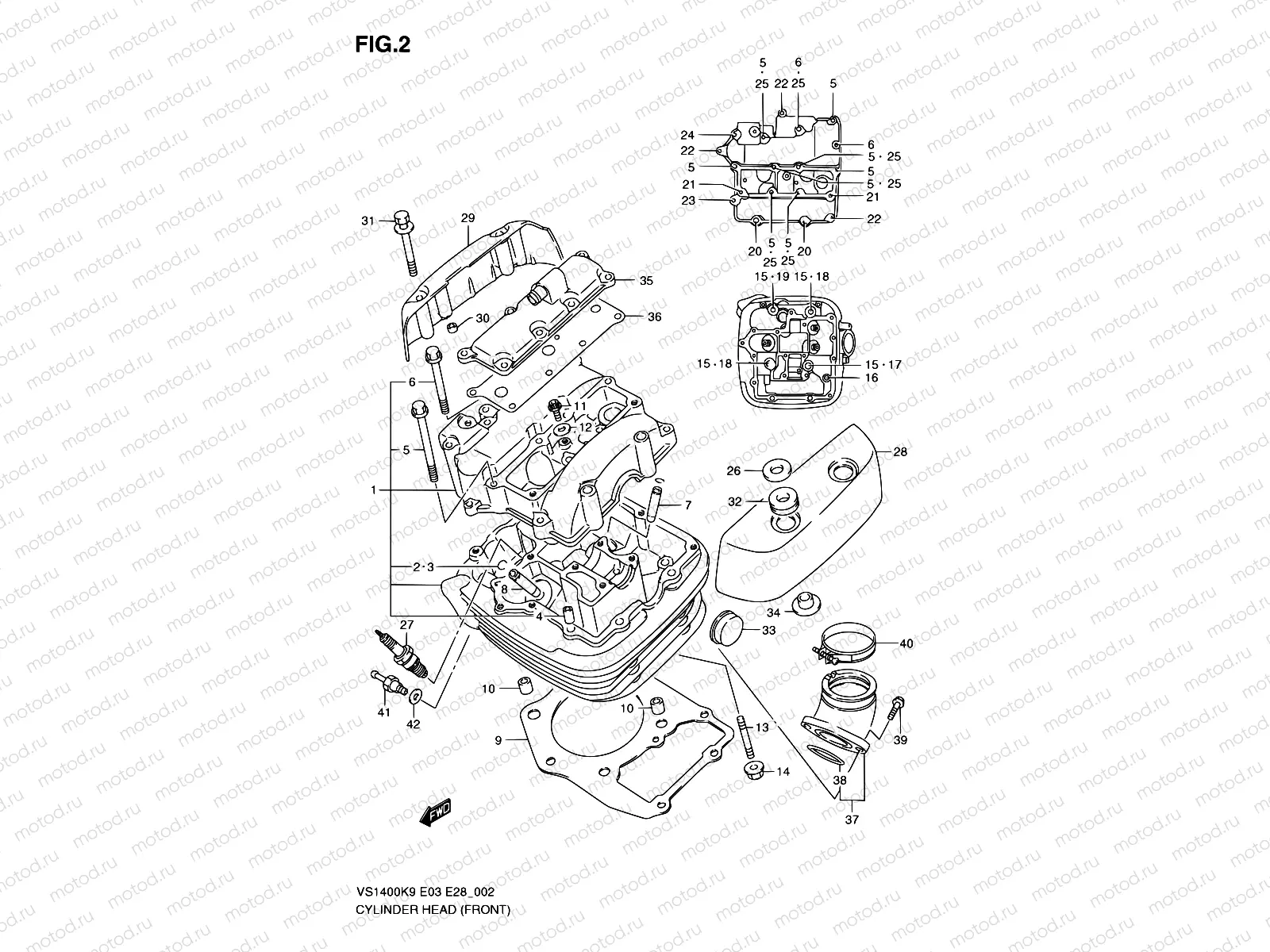 2 - CYLINDER HEAD (FRONT)