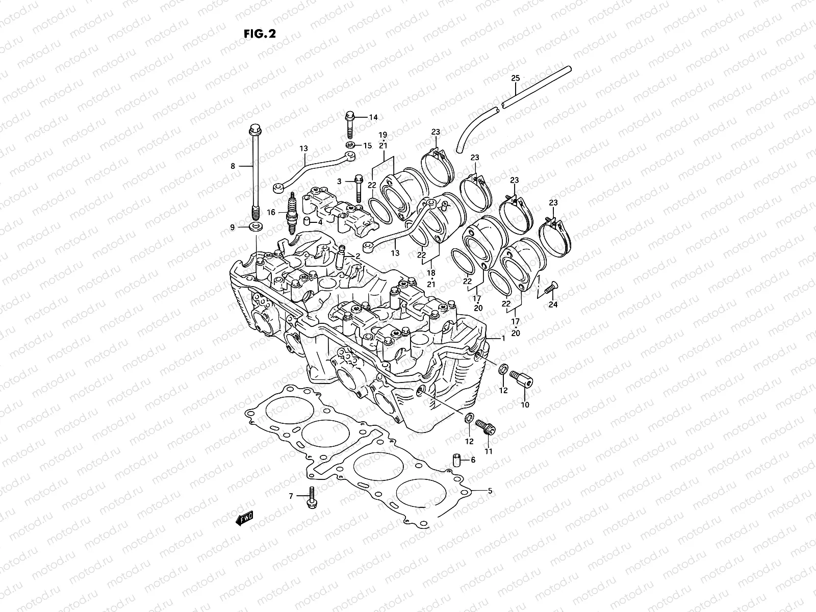 2 - CYLINDER HEAD (MODEL N/P)