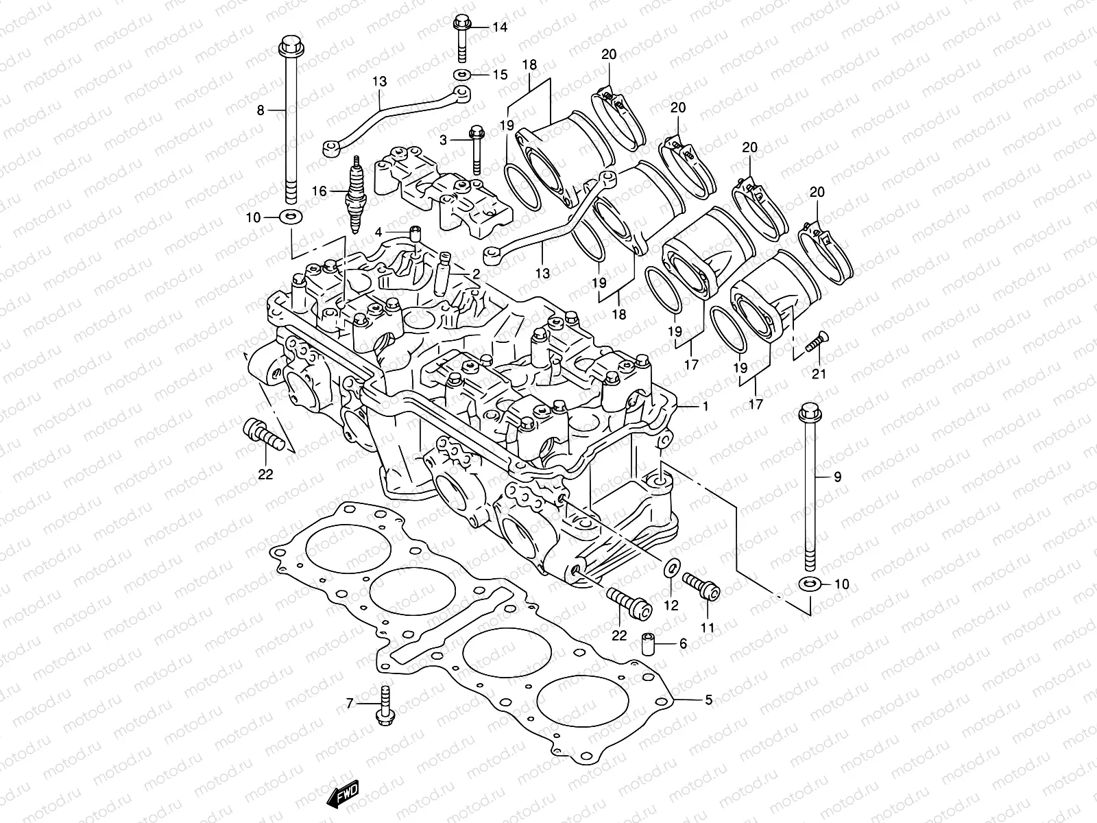 2 - CYLINDER HEAD (MODEL R/S)
