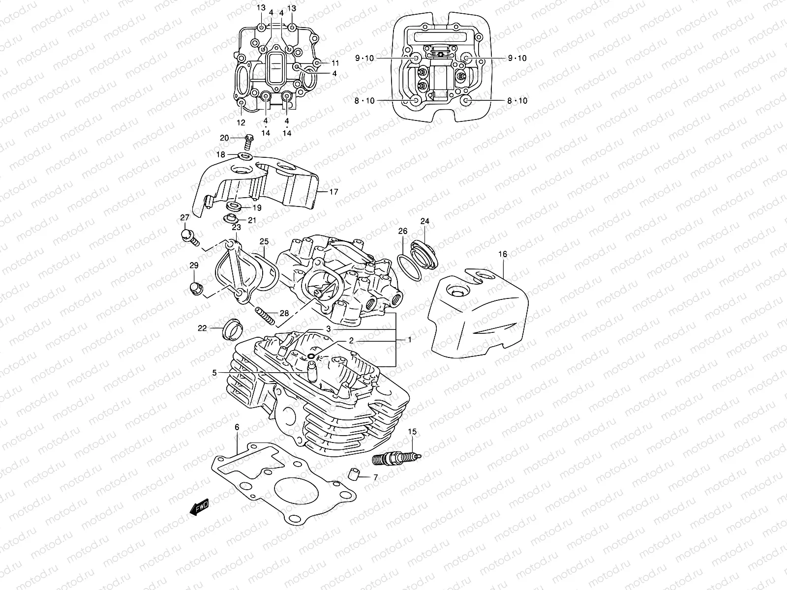 2 - CYLINDER HEAD (REAR)