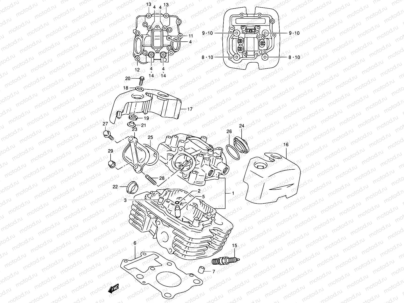2 - CYLINDER HEAD (REAR)