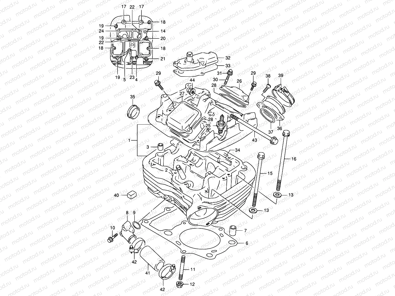 2 - CYLINDER HEAD (REAR)