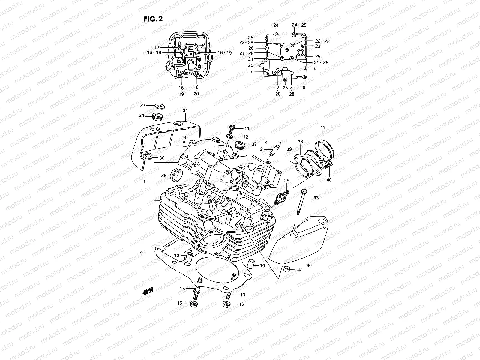 2 - CYLINDER HEAD (REAR)