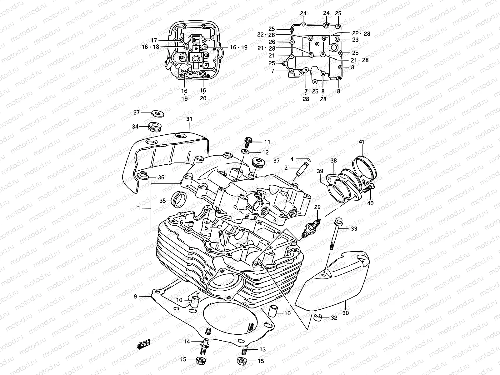 2 - CYLINDER HEAD (REAR)