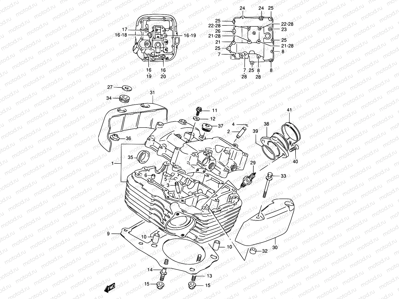 2 - CYLINDER HEAD (REAR)