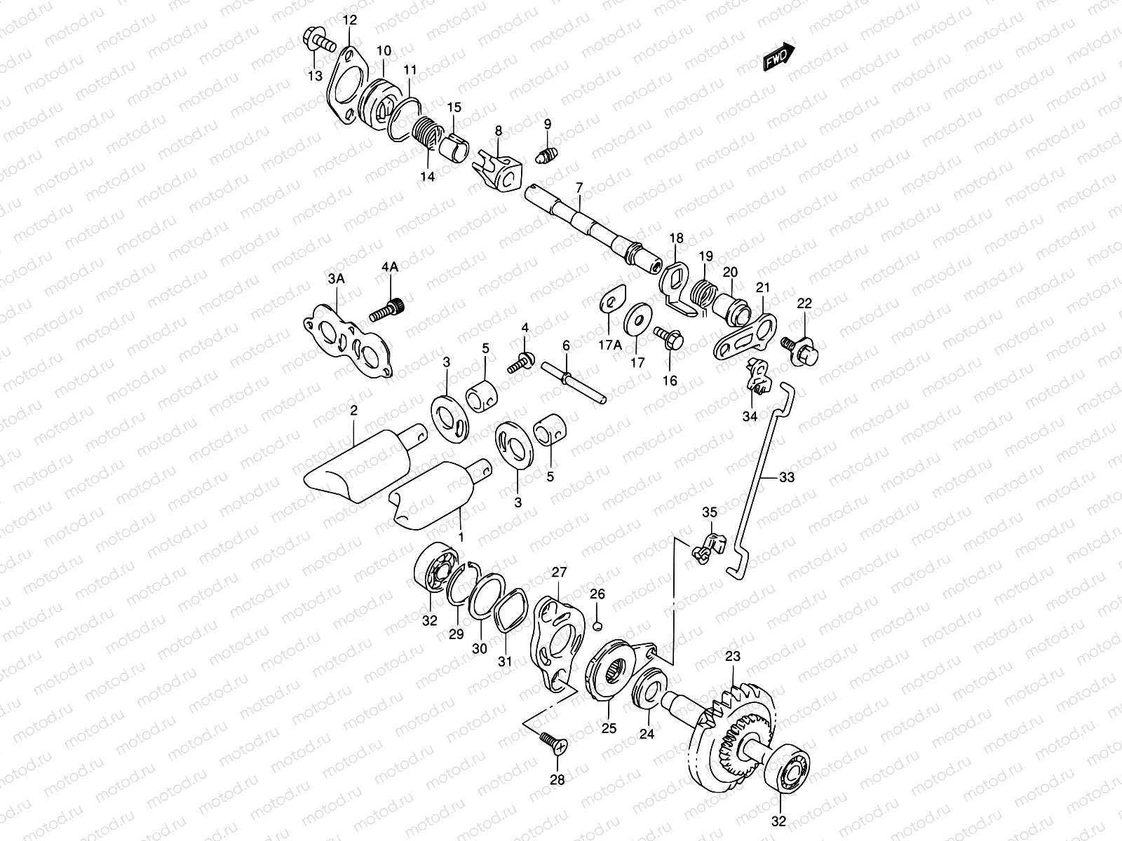 2 - EXHAUST VALVE (MODEL T/V/W/X)