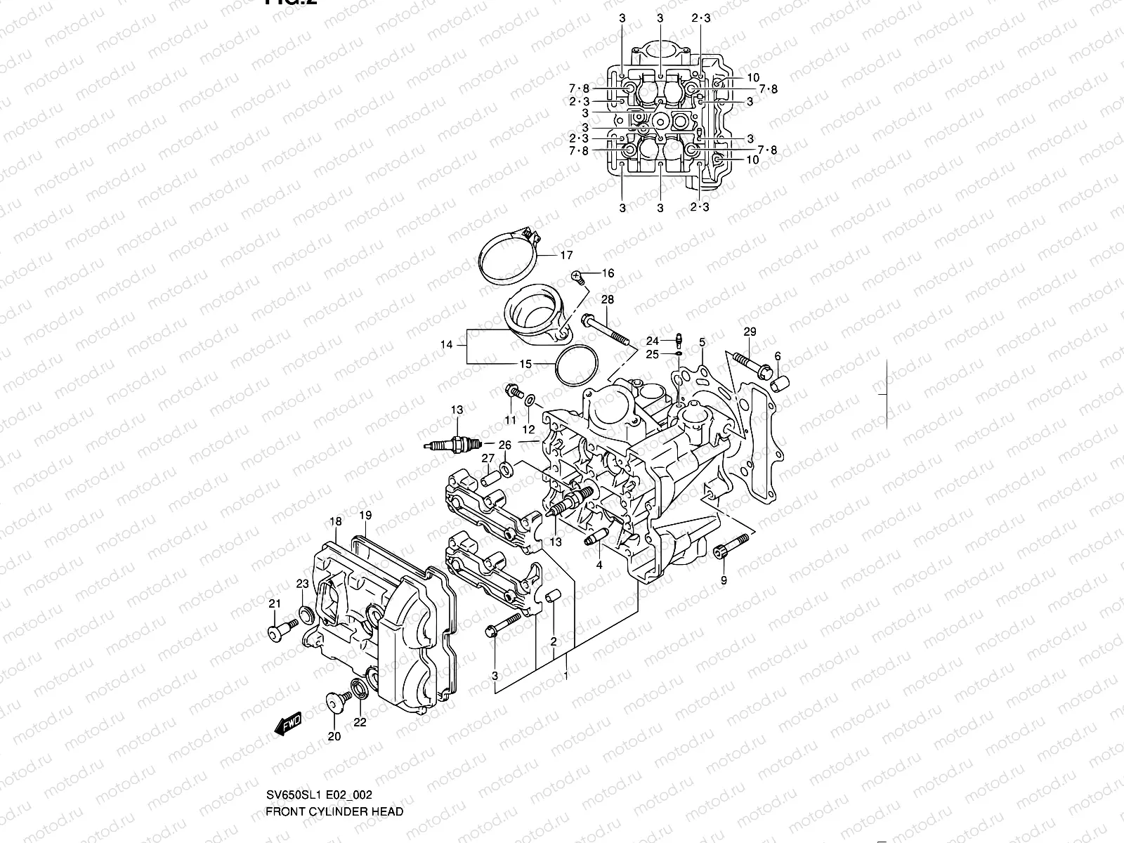 2 - FRONT CYLINDER HEAD