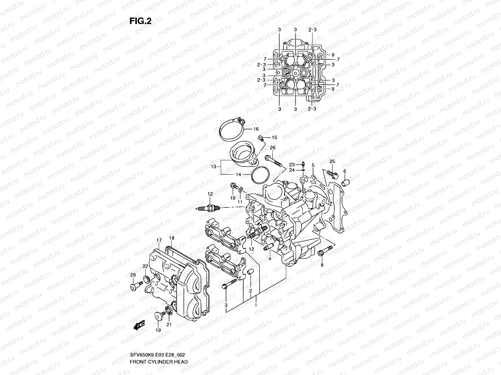 2 - FRONT CYLINDER HEAD