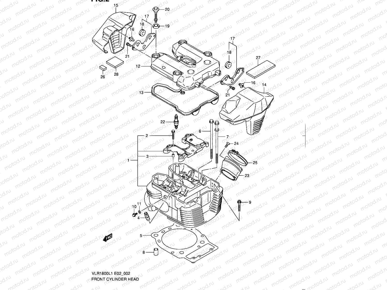 2 - FRONT CYLINDER HEAD