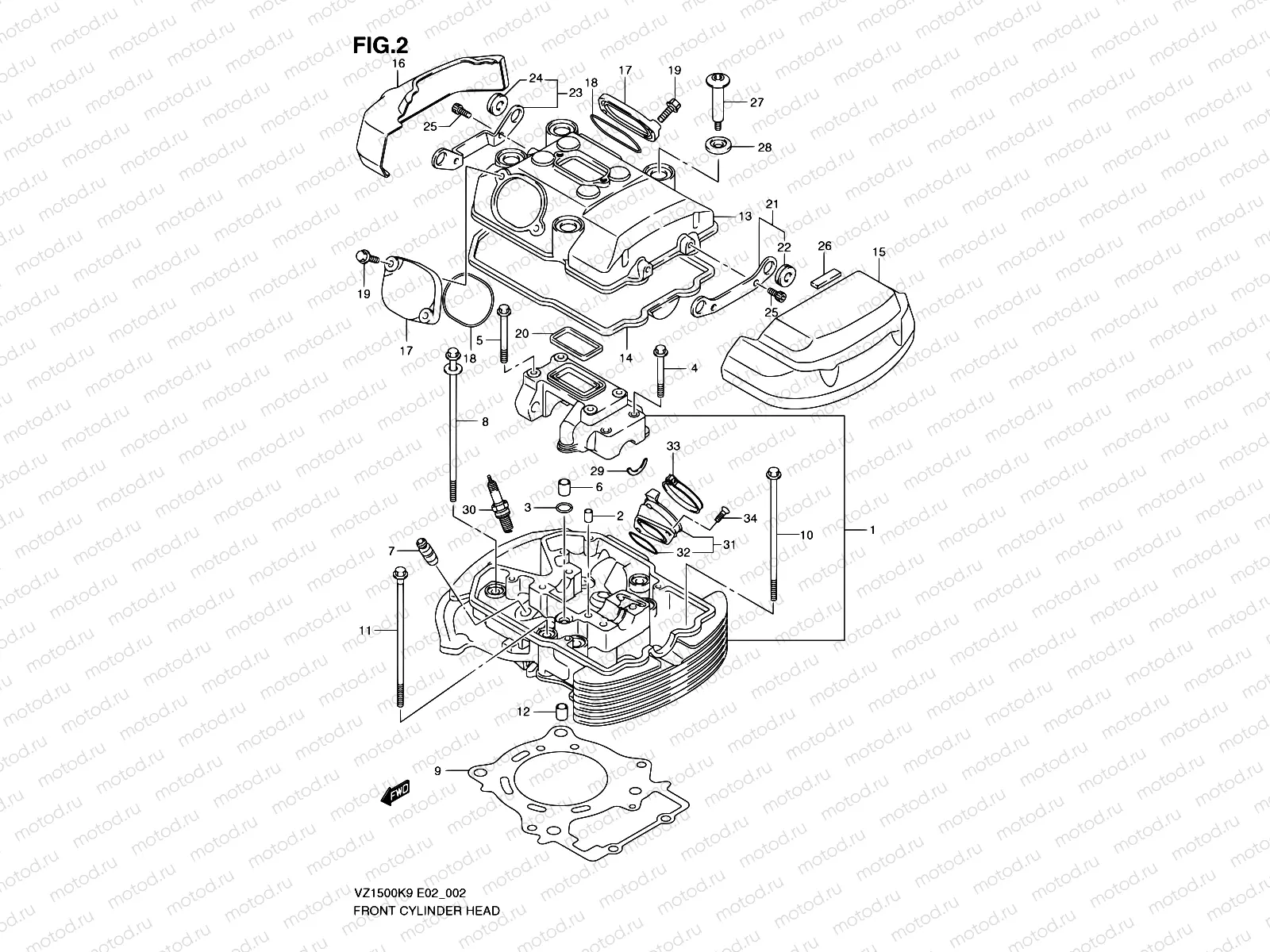 2 - FRONT CYLINDER HEAD