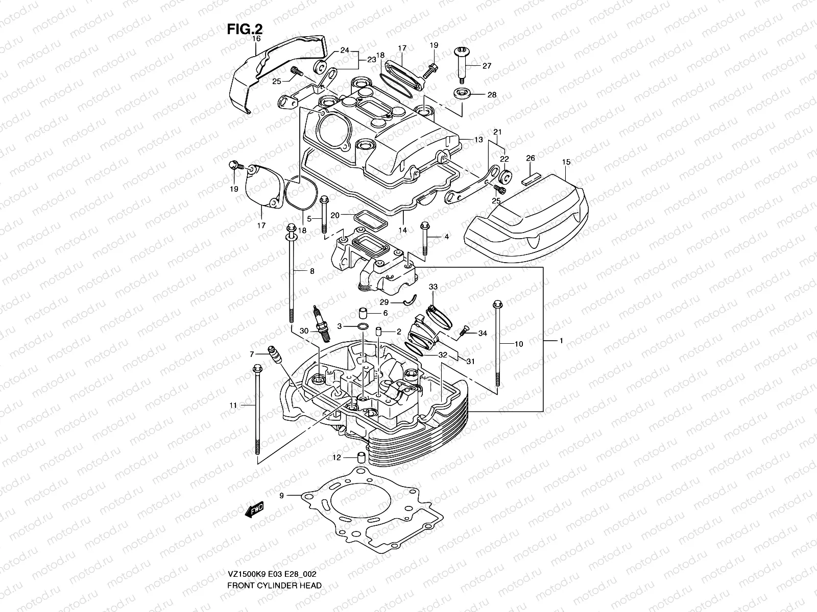 2 - FRONT CYLINDER HEAD