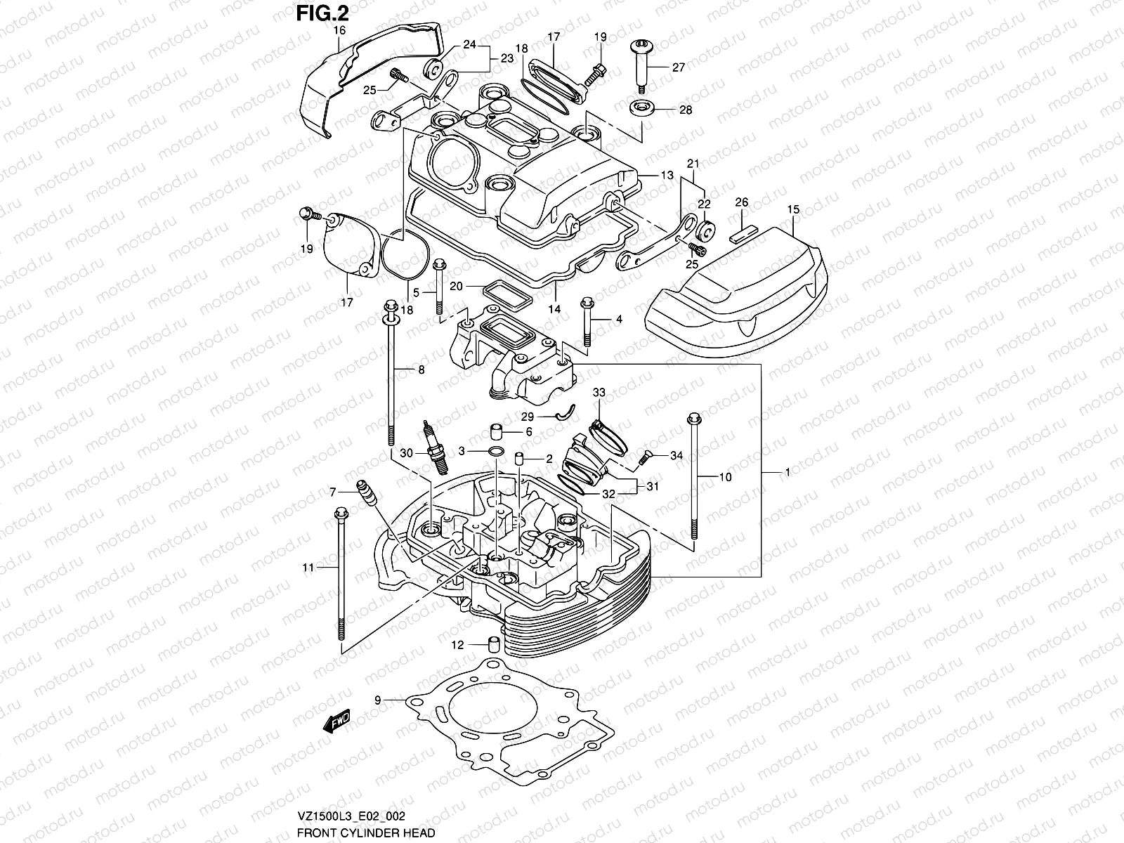 2 - FRONT CYLINDER HEAD