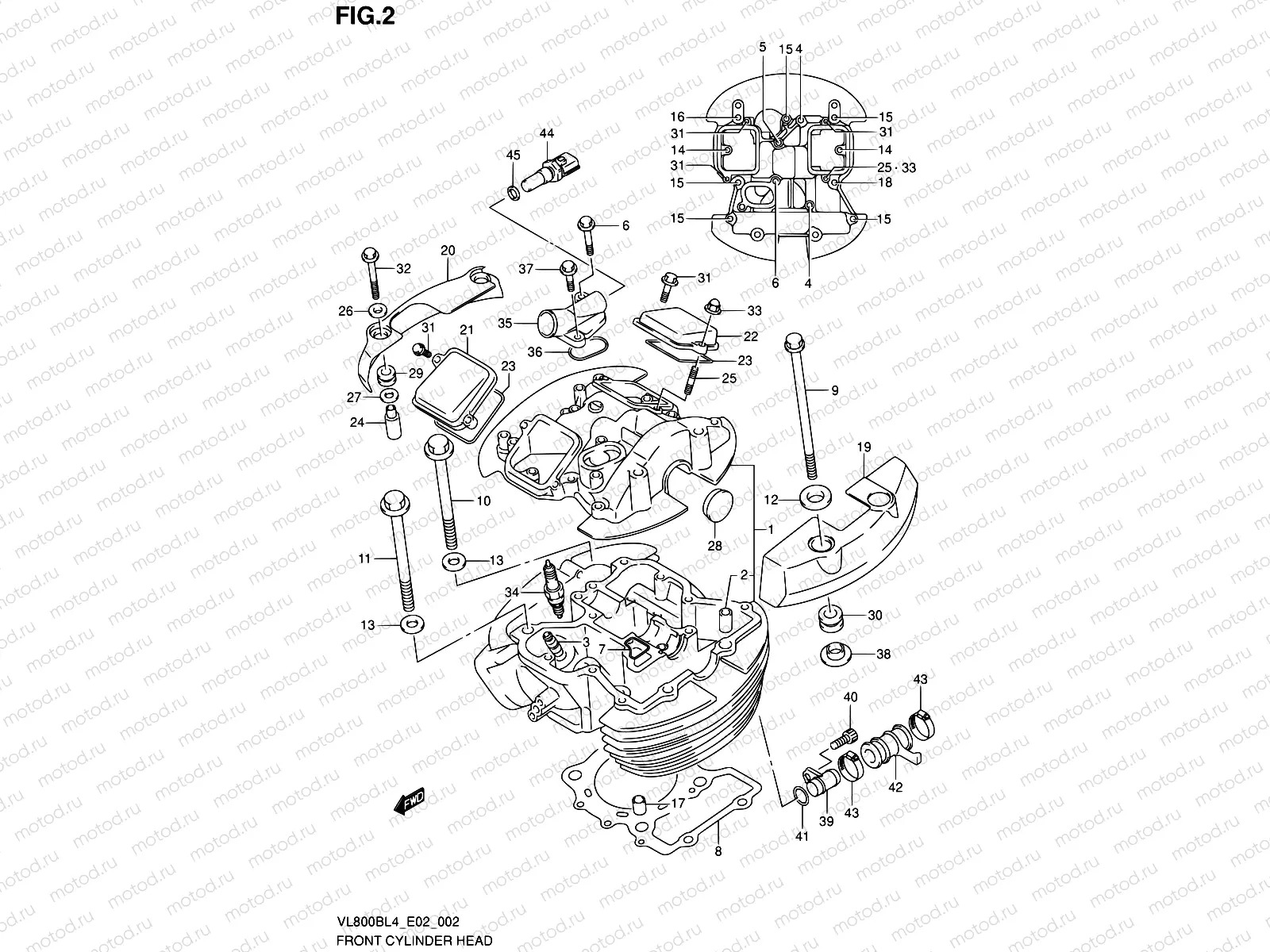 2 - FRONT CYLINDER HEAD (VL800BL4 E02)