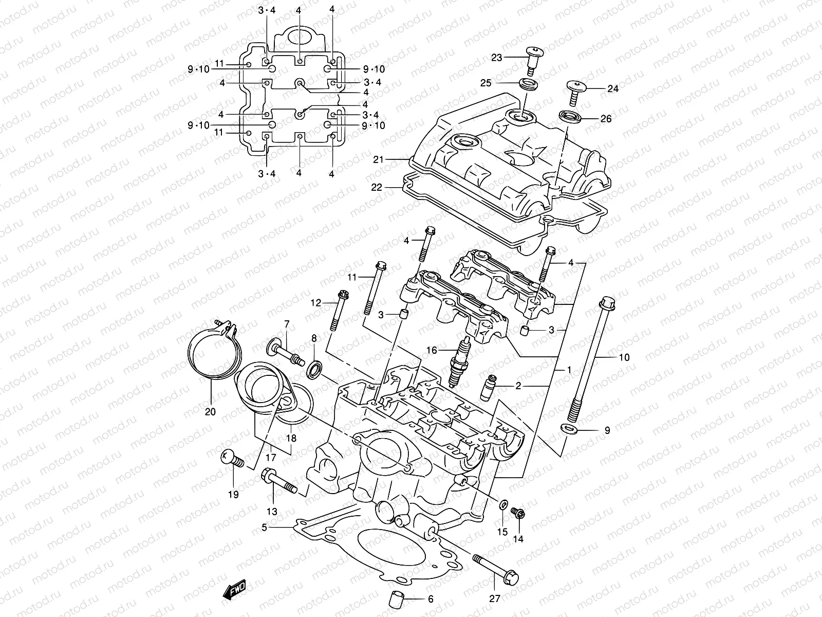 2 - REAR CYLINDER HEAD