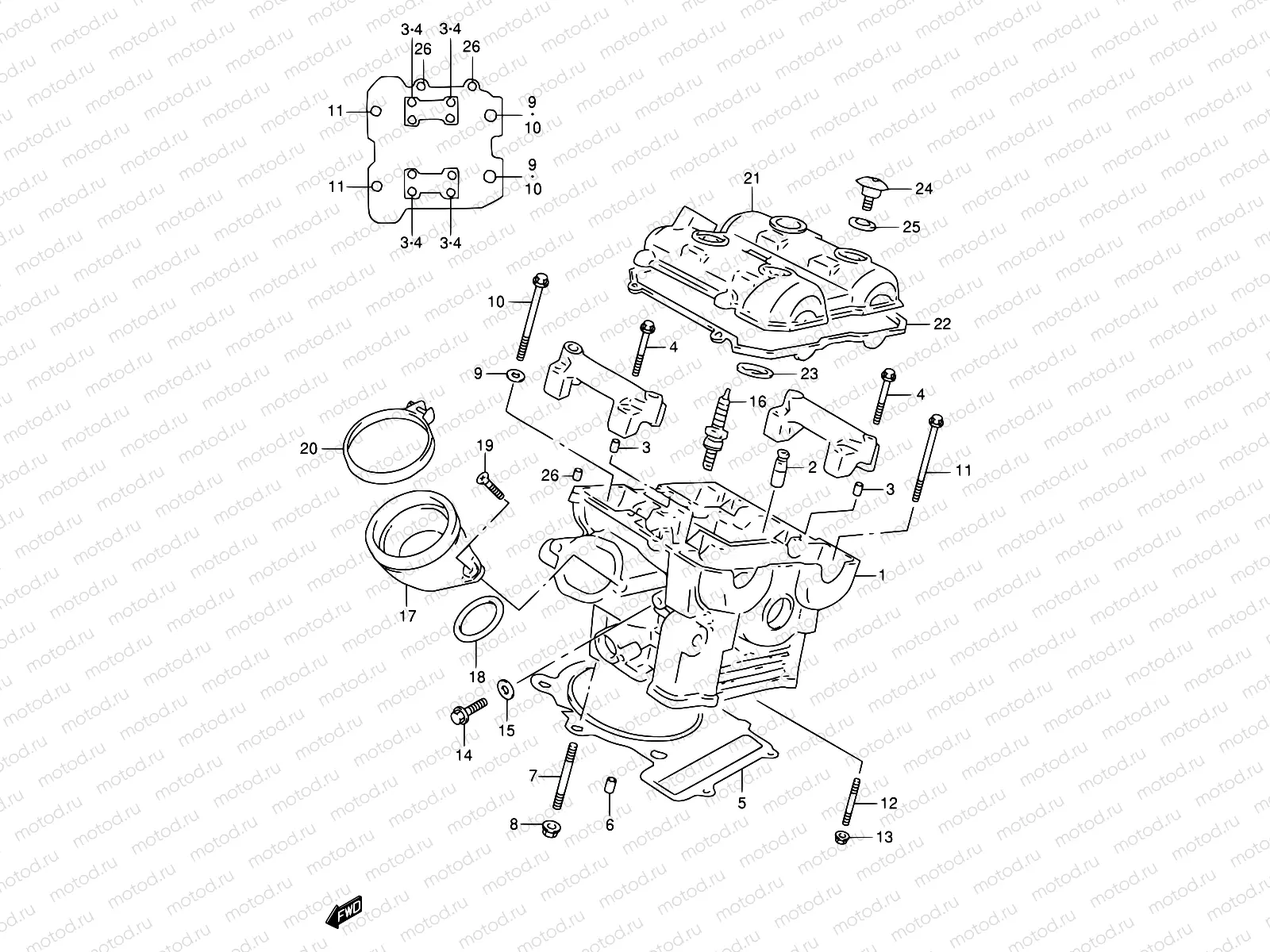 2 - REAR CYLINDER HEAD