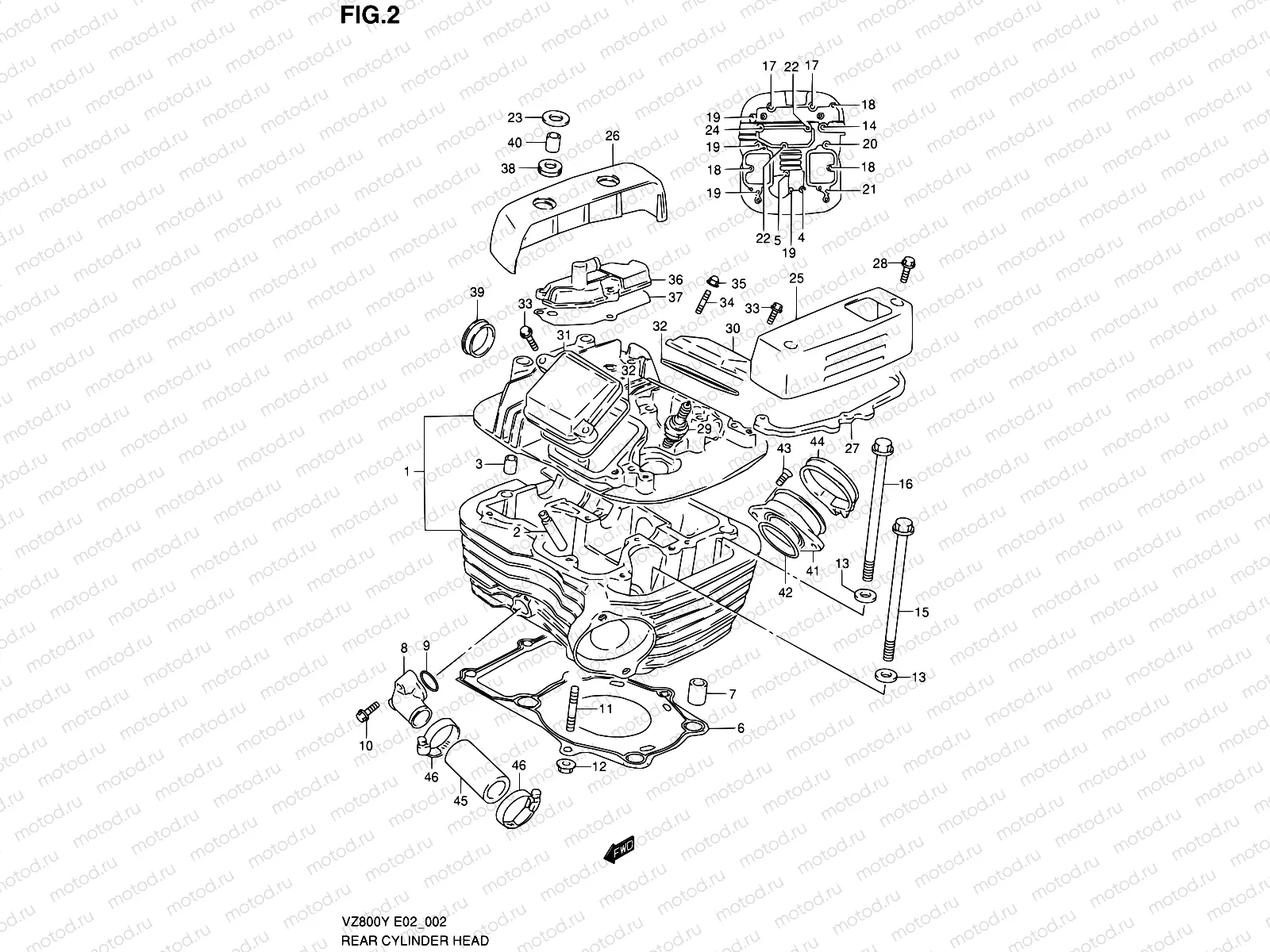 2 - REAR CYLINDER HEAD