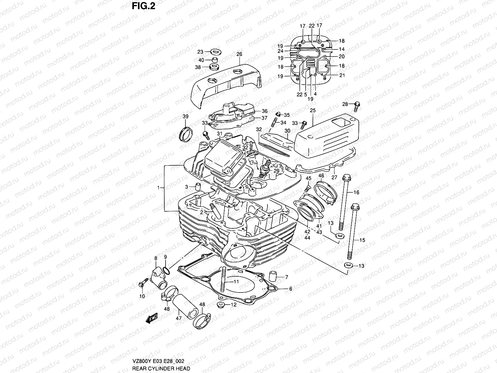 2 - REAR CYLINDER HEAD