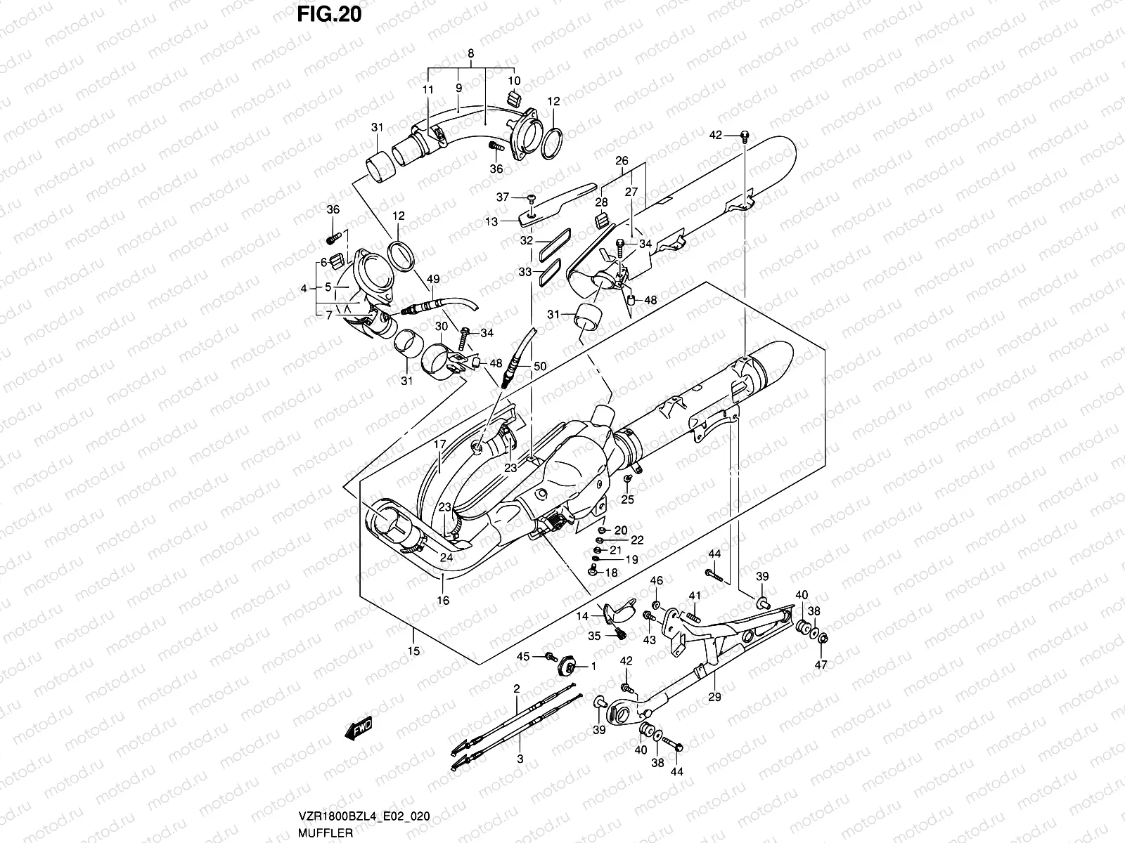 20 - MUFFLER (VZR1800BZL4 E19)