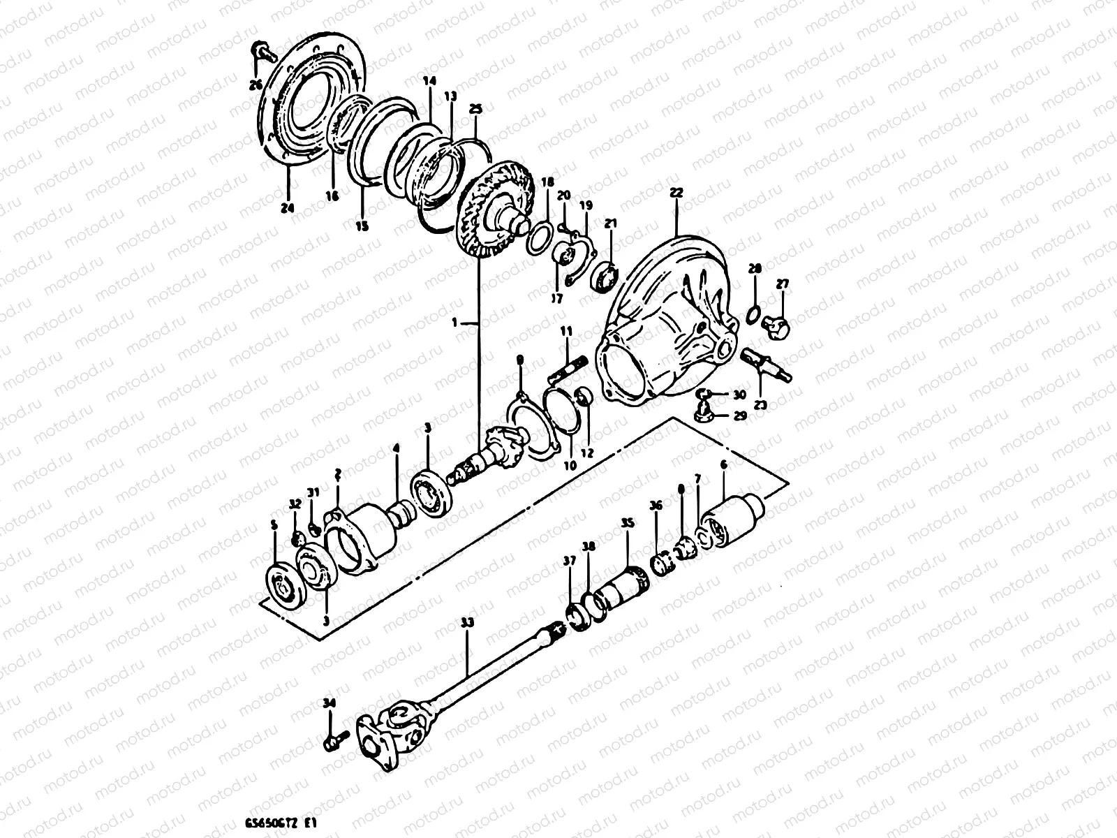 20 - PROPELLER SHAFT - FINAL DRIVE GEAR