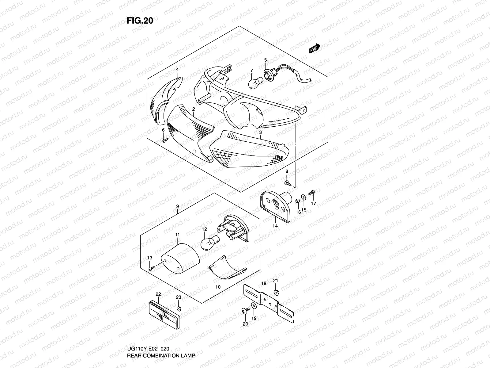 20 - REAR COMBINATION LAMP