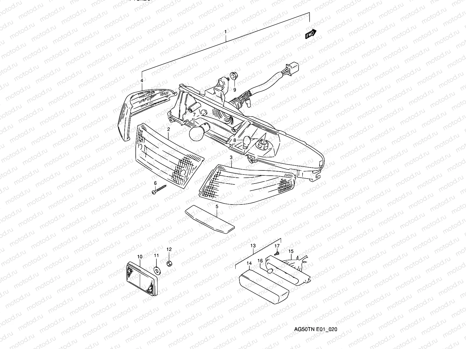 20 - REAR COMBINATION LAMP