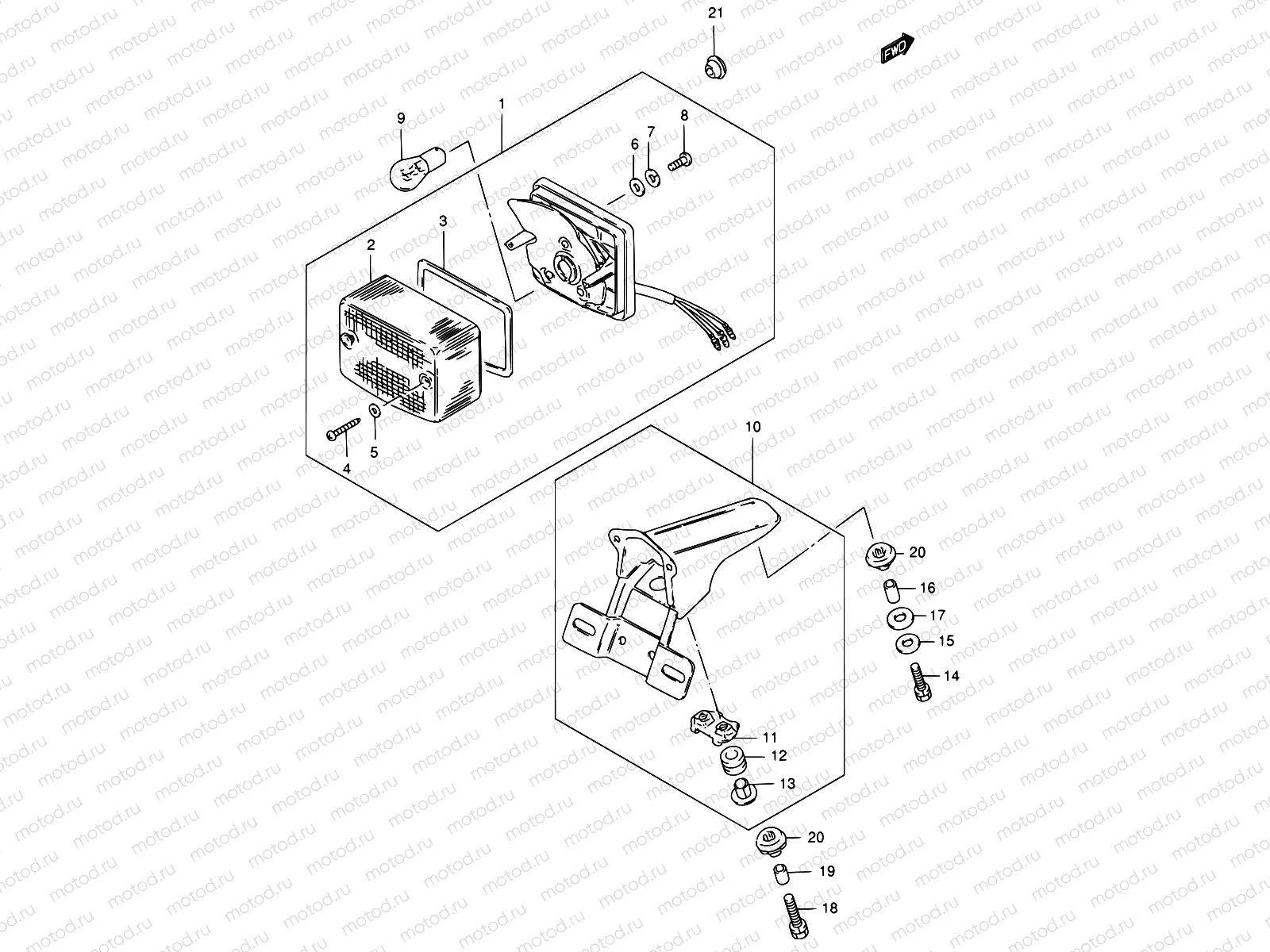 20 - REAR COMBINATION LAMP (E24)