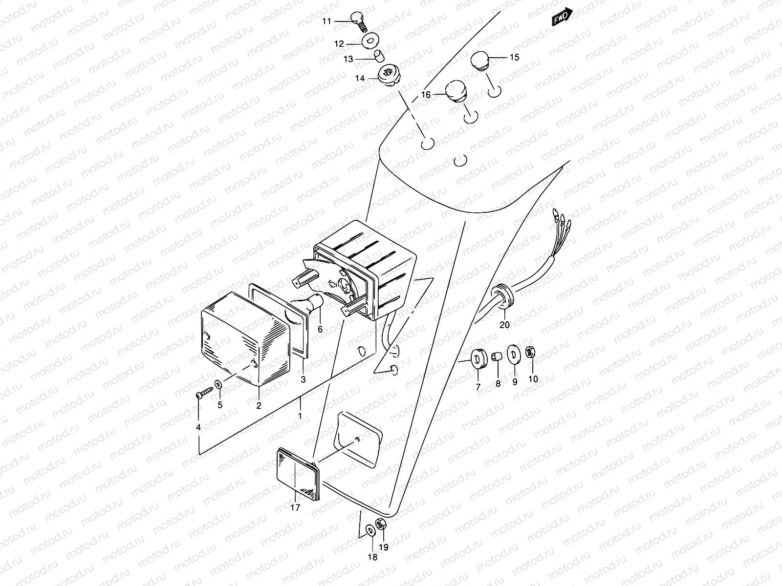 20 - REAR COMBINATION LAMP (E25)