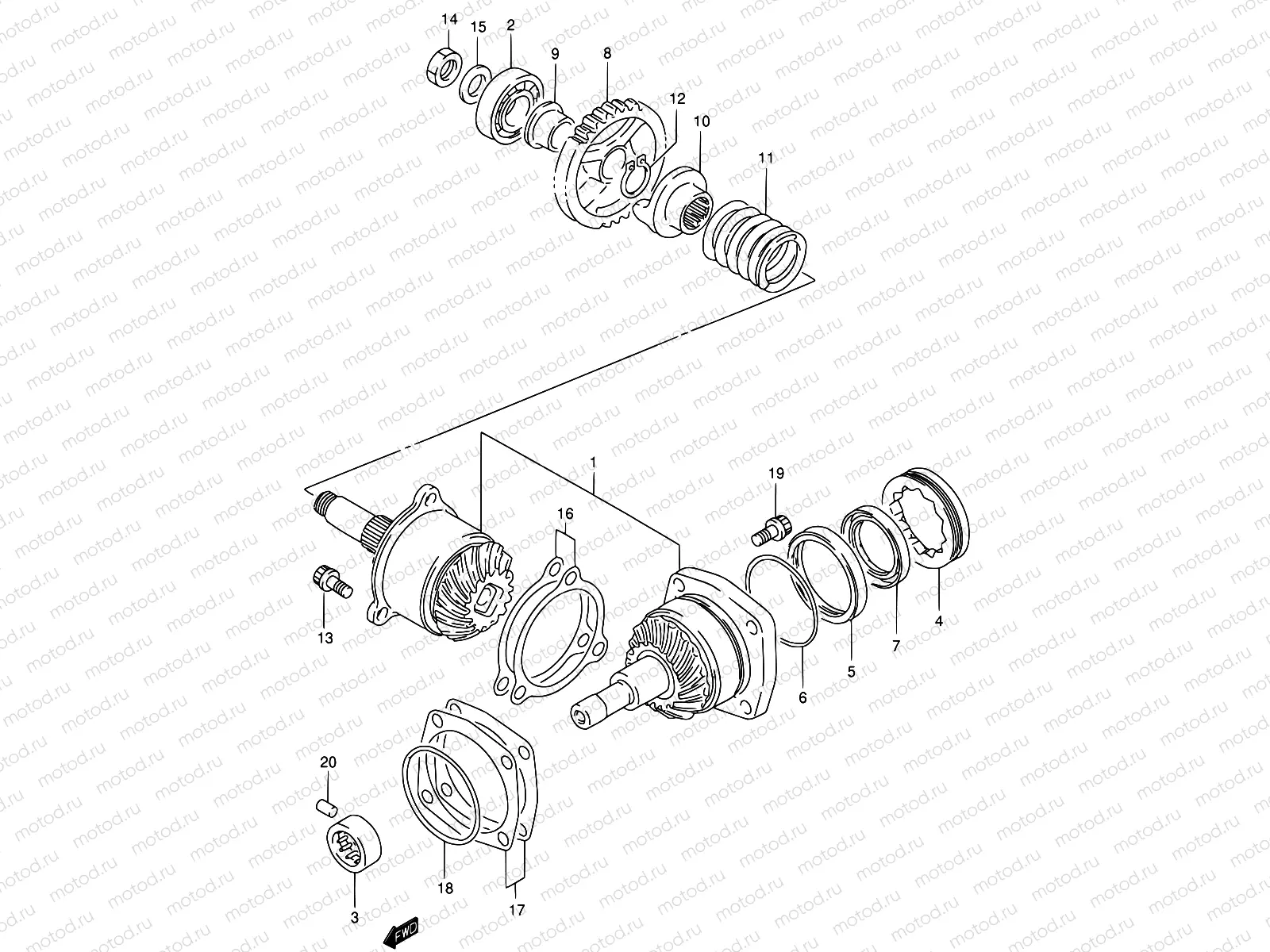20 - SECONDARY DRIVE GEAR