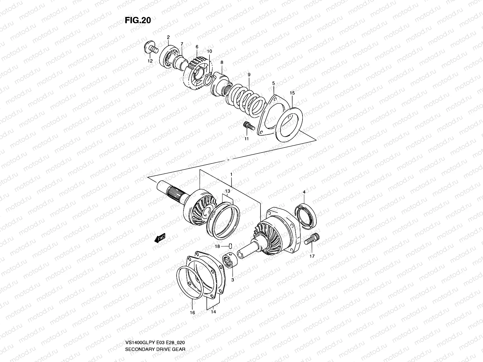 20 - SECONDARY DRIVE GEAR