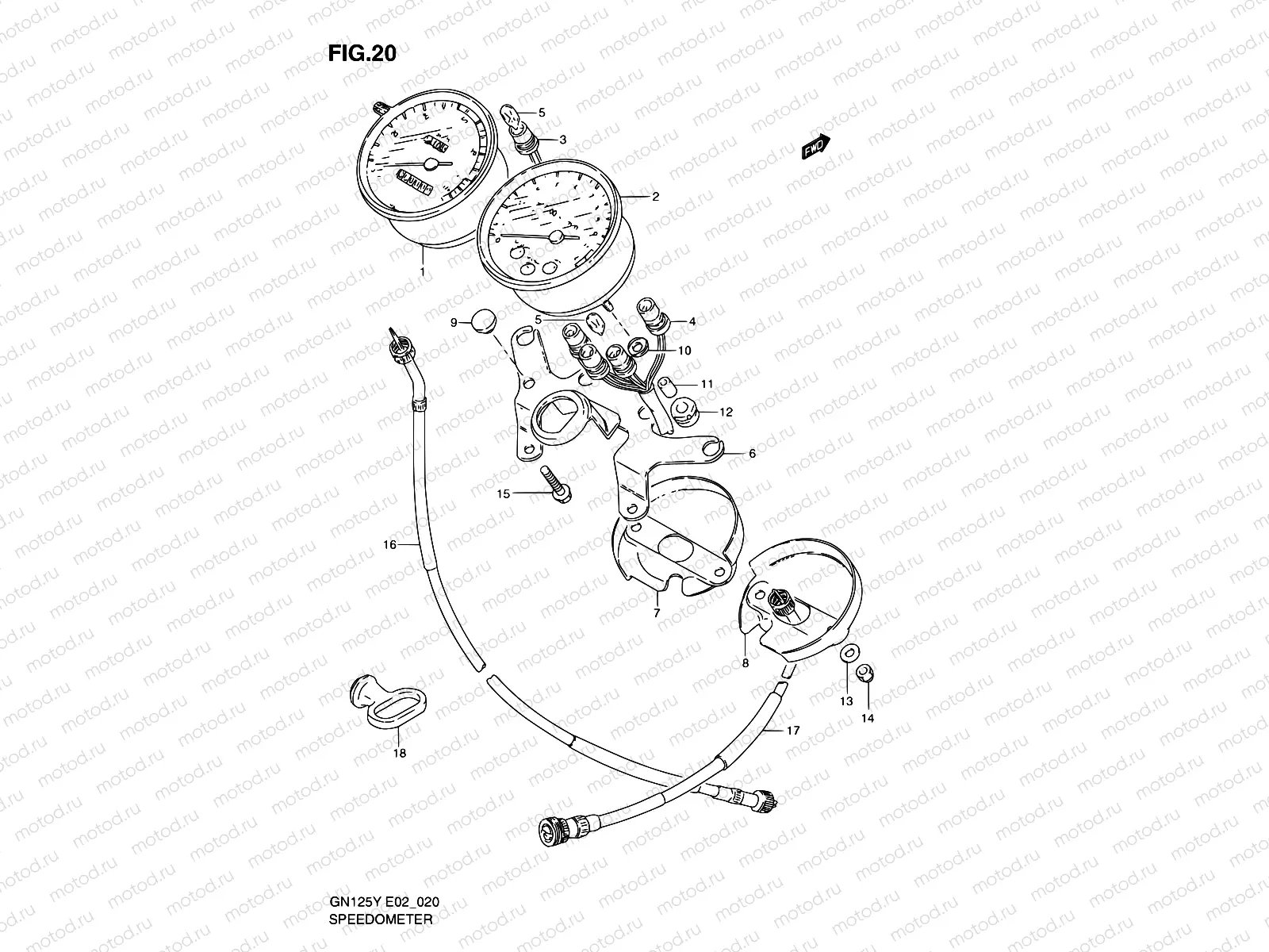 20 - SPEEDOMETER - TACHOMETER (MODEL V/W/X/Y/K1)