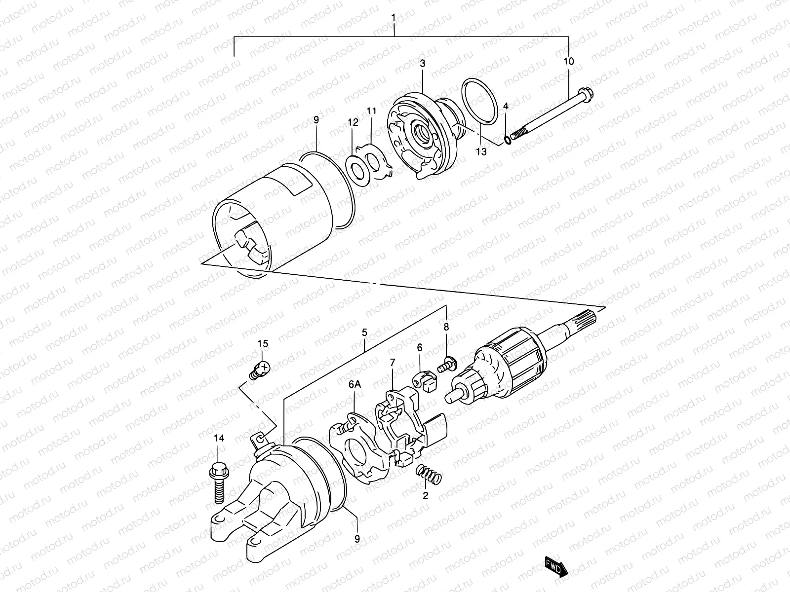 20 - STARTING MOTOR (MODEL W/X/Y)