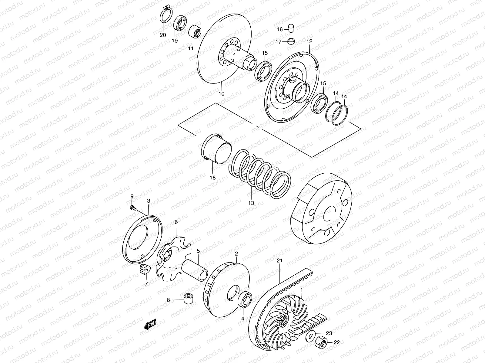 20 - TRANSMISSION (1)(MODEL W/X/Y)