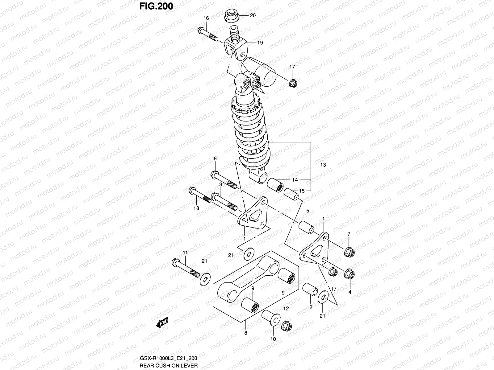 200 - REAR CUSHION LEVER (GSX-R1000ZL3 E24)