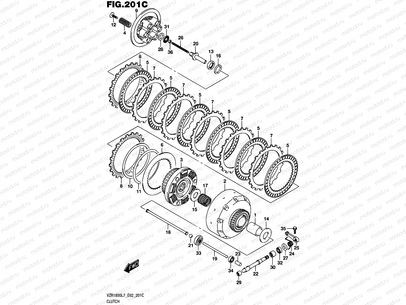 201C - CLUTCH (VZR1800BZL7 E19)