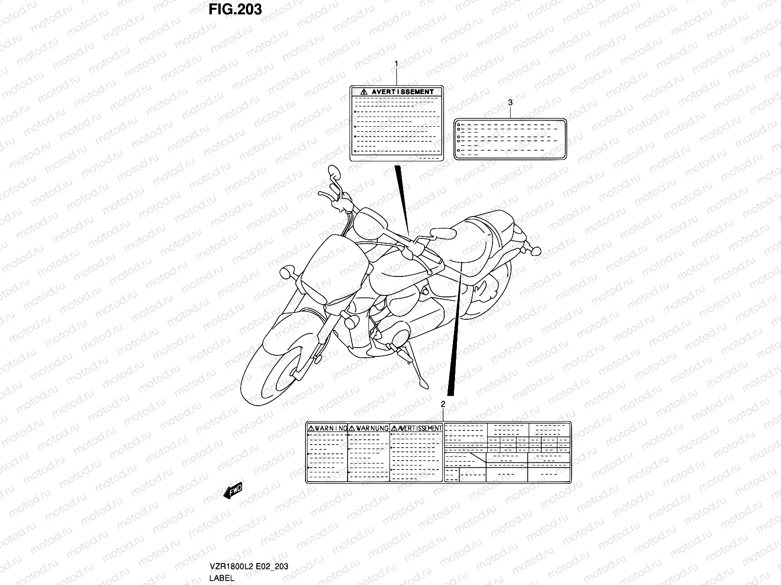 203 - LABEL (VZR1800UFL2 E19)