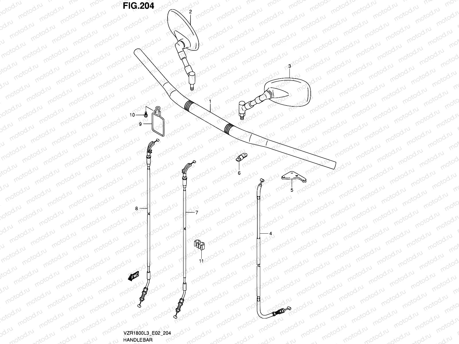 204 - HANDLEBAR (VZR1800L3 E02)
