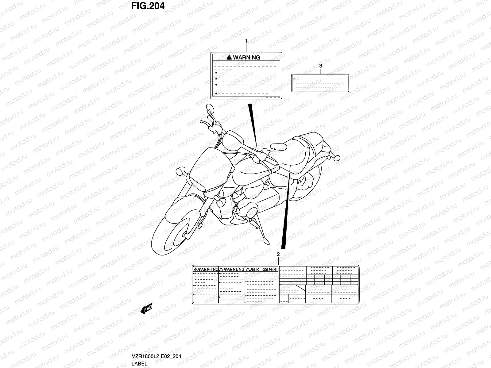 204 - LABEL (VZR1800ZL2 E02)