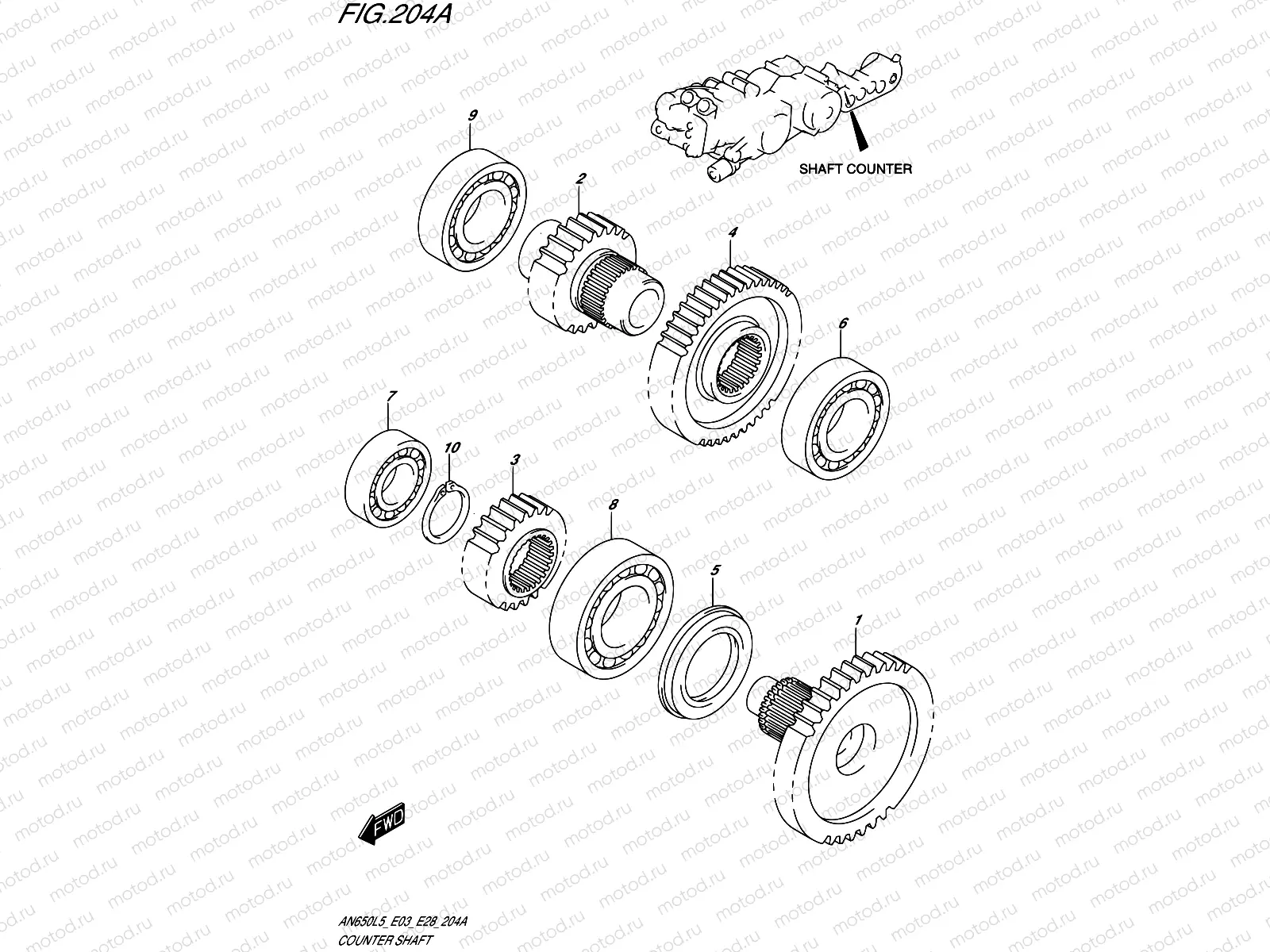 204A - COUNTER SHAFT