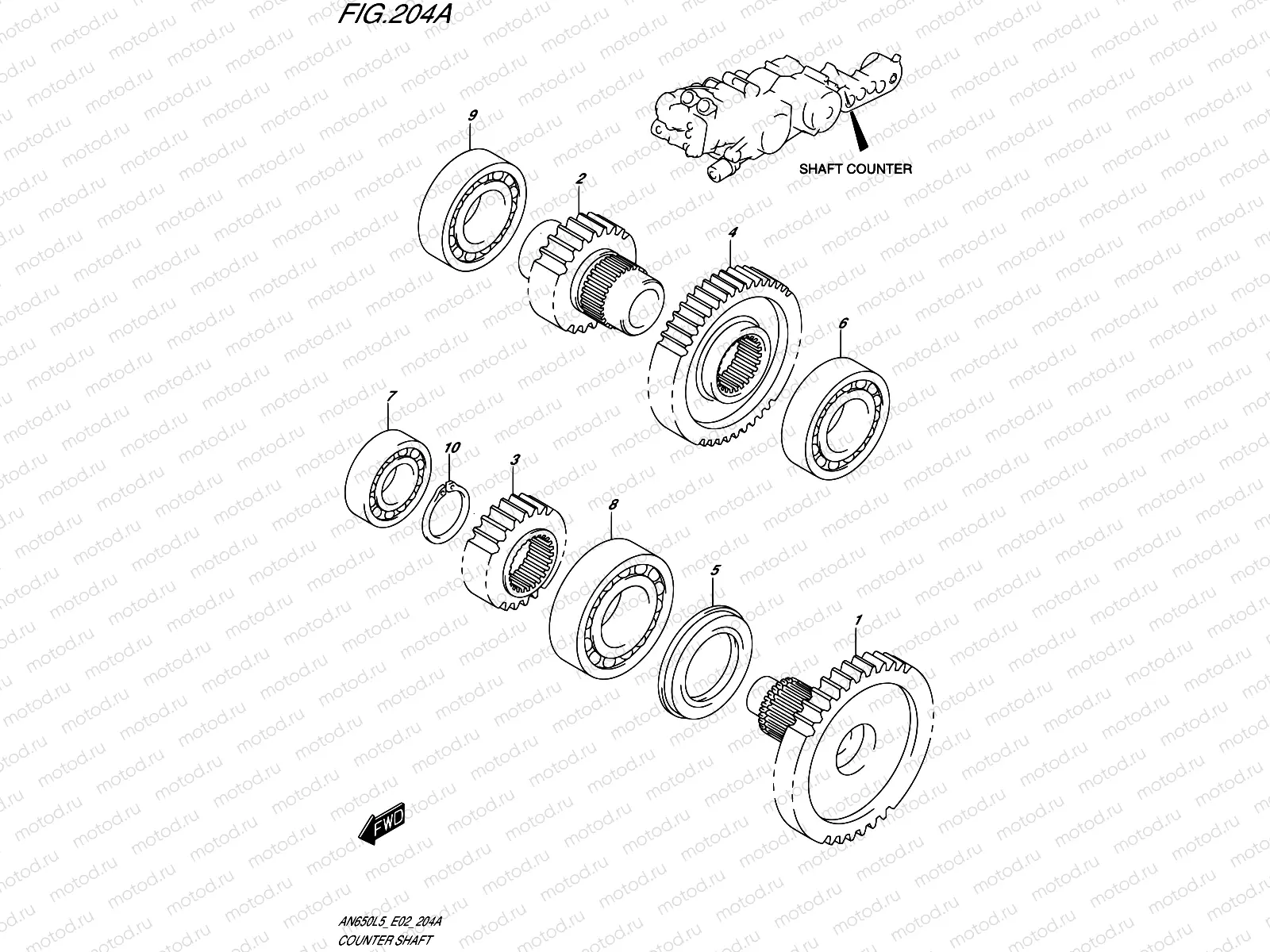 204A - COUNTER SHAFT